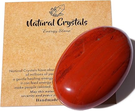 Natural 2.4" Large Red Jasper Stone Polished Healing Crystals 0.7" Thick