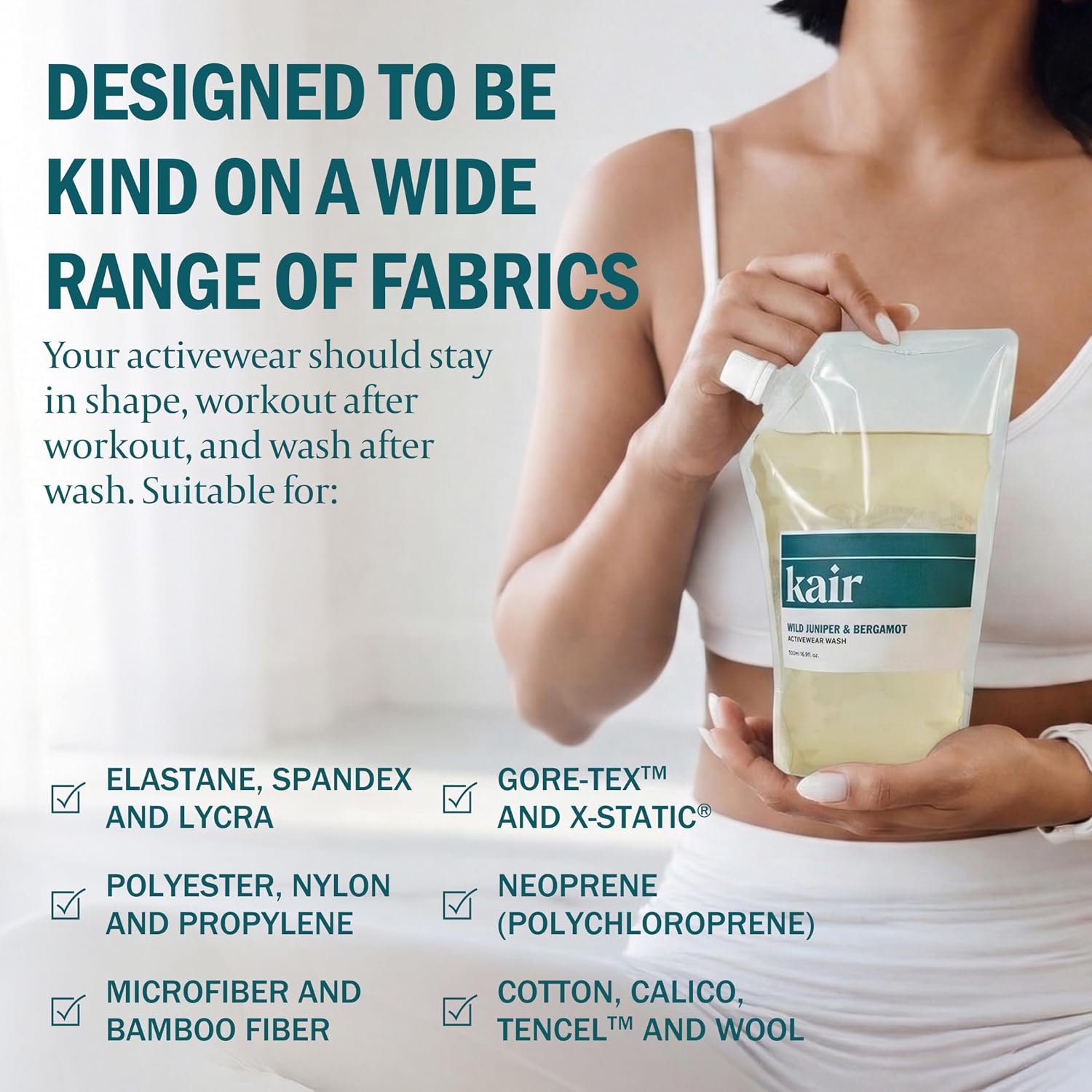 Kair Activewear Wash, Wild Juniper & Bergamot, Laundry Detergent image 3