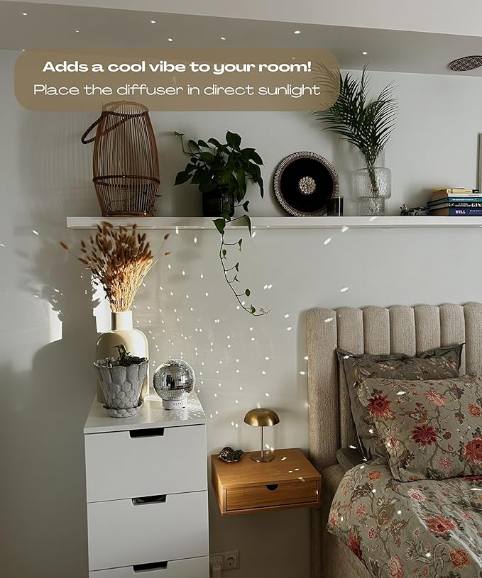 Difusor de Aromas Rotativo Bola de Disco SCANDINORDICA Celeste miniatura 3