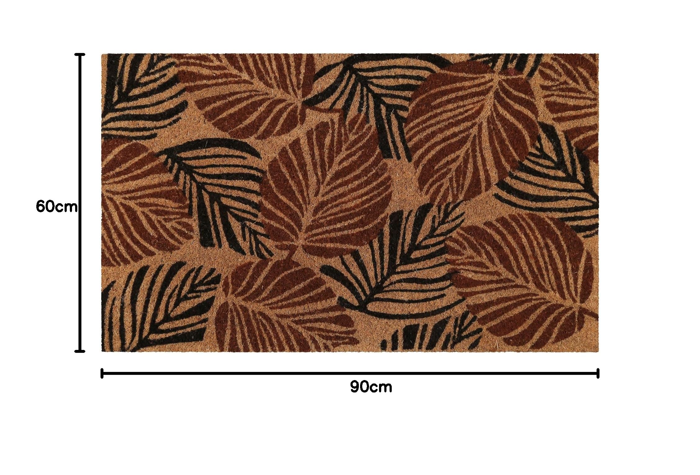 Alfombrilla de coco Jungle Mat de WECONhome para interiores y espacios intermedios (60 x 90 cm), color marrón rojizo