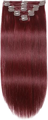 QingChang Clip in Hair Extensions Real Human Hair, Remy Human Hair Extensions Cl
