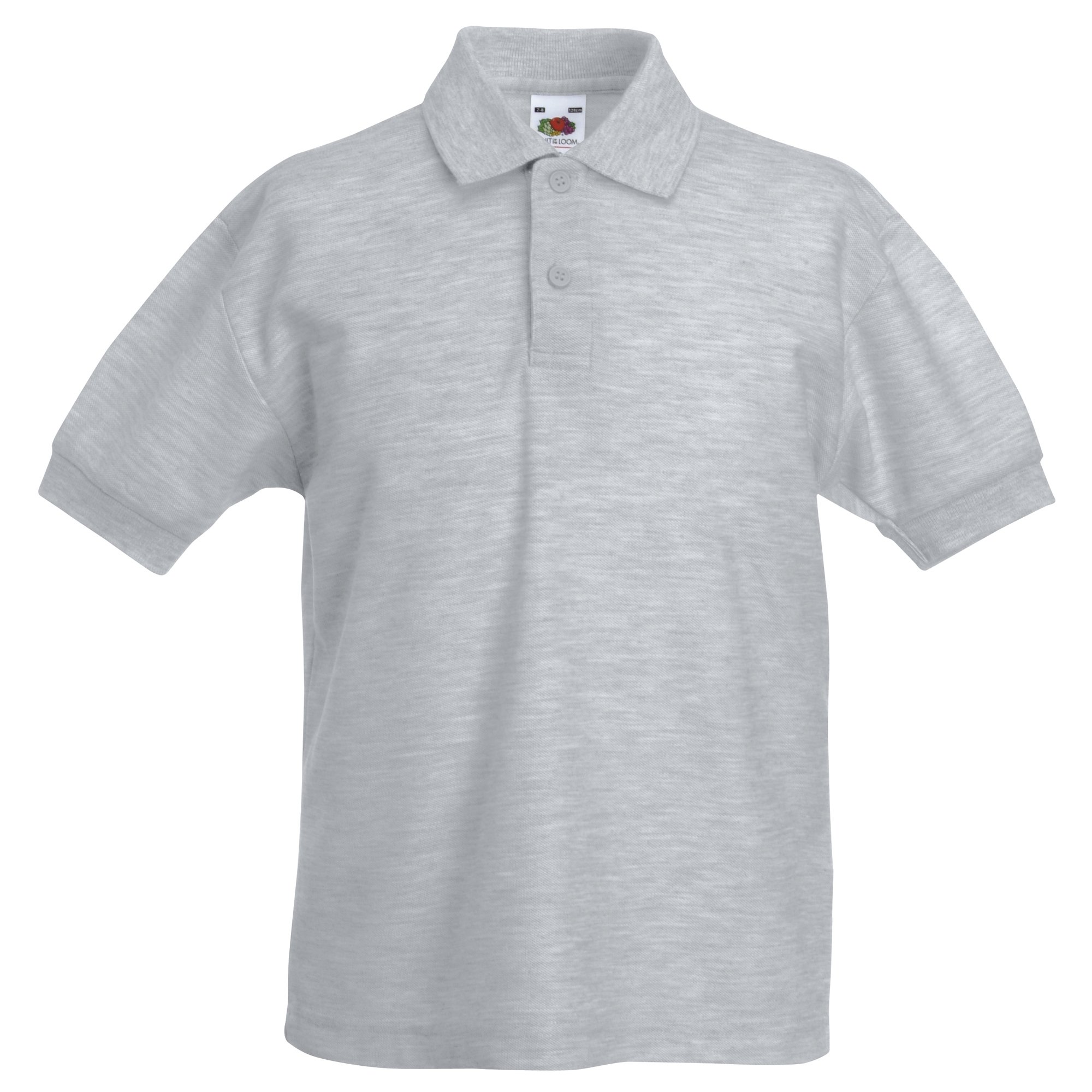 Fruit of the Loom Boys' Polo Shirt multicolour Heather Grey 12-13 Years