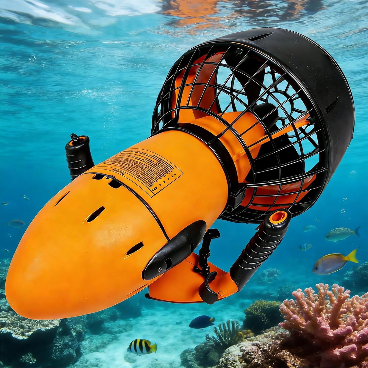 300W/500W Electric Underwater Scooter, Underwater Booster, 3.7mph Dual Speed Water Propeller, 30M/100ft Deep Dive Capable, Fast Charging 3-4H, for Snorkeling & Pool Fu 500W