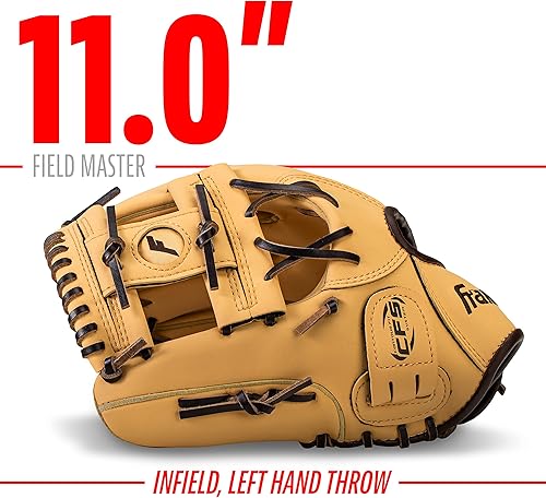 Vista 60 de Franklin Sports Field Master Baseball + Softball Glove - Field Master Adult + Youth Baseball + Softball Mitt - Men's + Women's Gloves - Right Hand