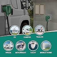 Vista 7 de STRIGHT Cable de Extensión para RV de 50 Pies 30 Amp, Cable de Extensión de Energía para RV NEMA TT-30P Macho a TT-30R Hembra Trabajo Pesado 10 AWG