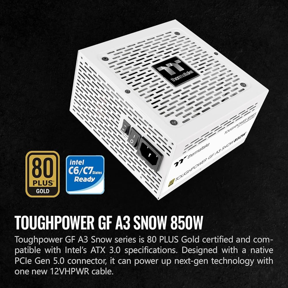 電源ユニット Thermaltake Toughpower GF3 850W ThermaltakeThermaltake Toughpower GF3 850W ARGB Gold ATX 3.0