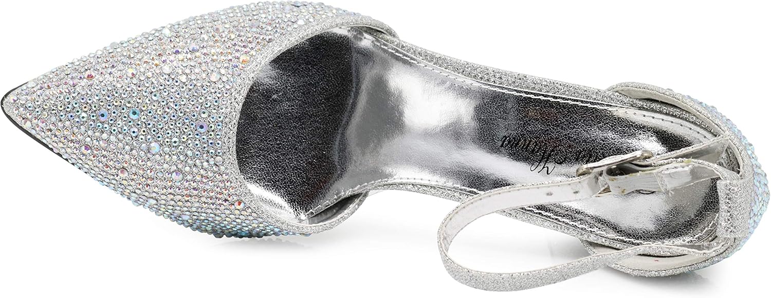 Enzo Romeo Ivka Women's Pointy Toe High Mid Chunky Block Heel Sexy Ankle Strap Sandals Ballerina Dress Pump Ballet Wedding Patent Harlow Pump Shoes - Image 6