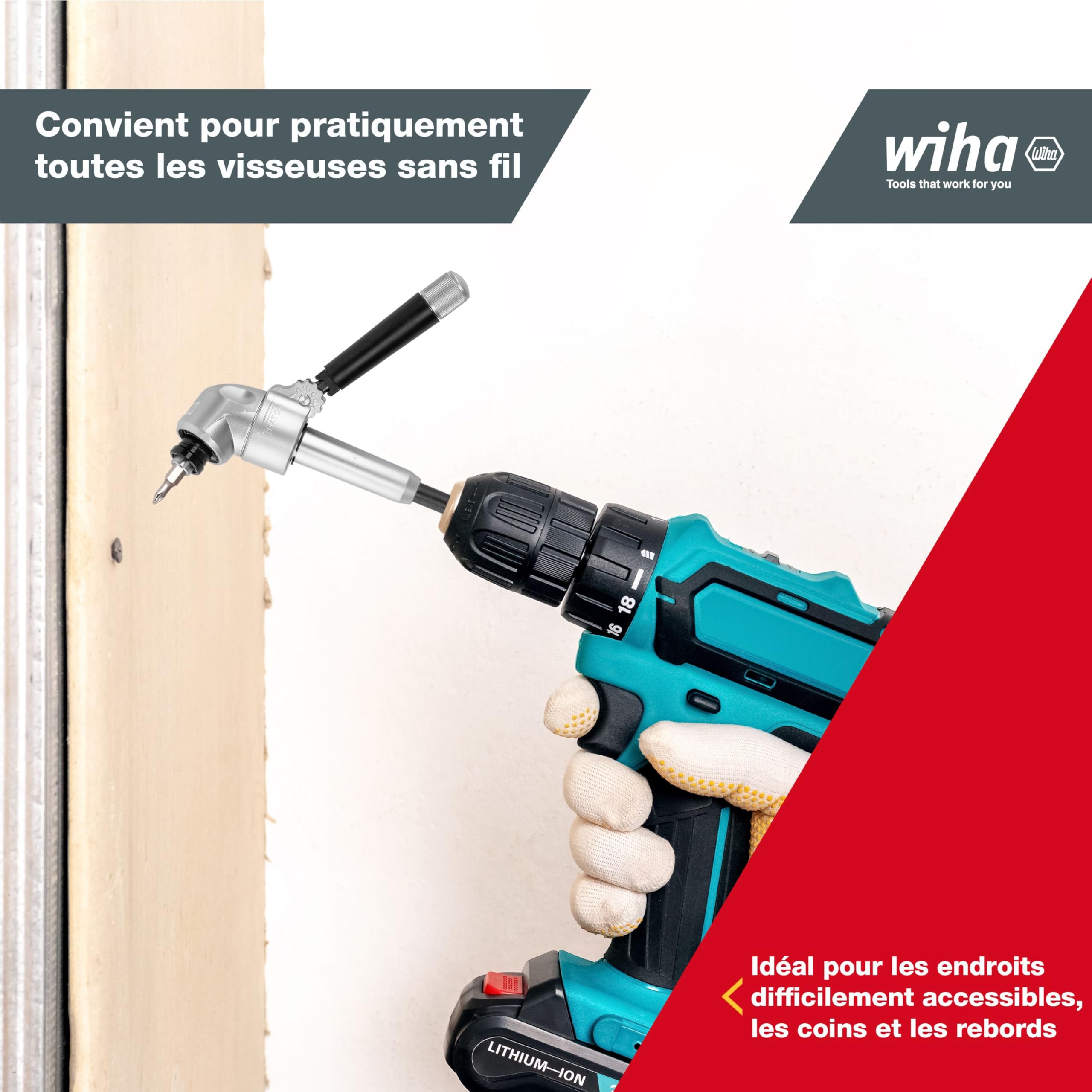 Wiha SB24629 Visseuse coudée Tête à 105° 1/4 x 1/4 (Import Allemagne)