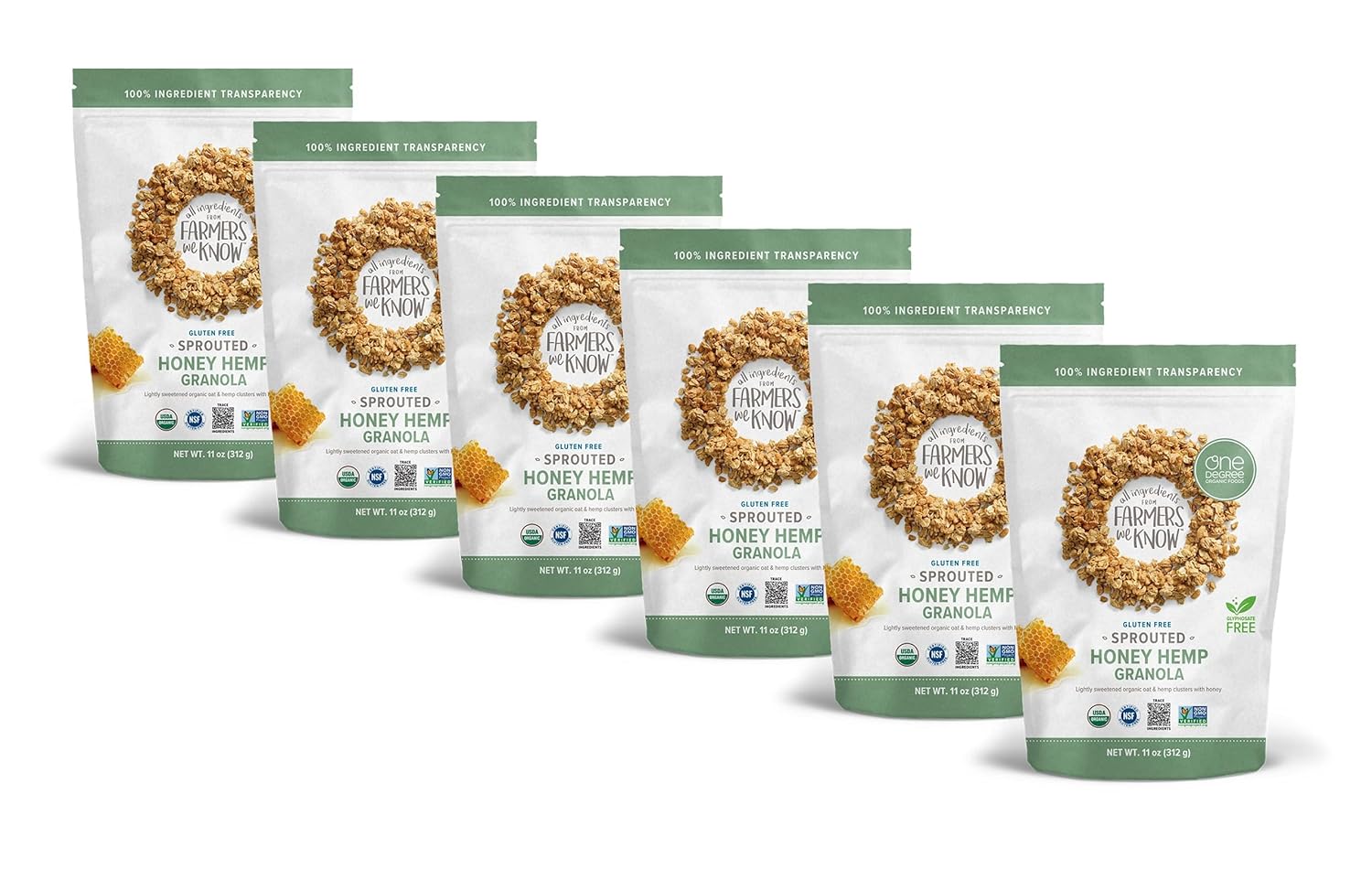 One Degree Sport Oat Gran,Og2,Hny Hm 11 Oz (Pack Of 6)