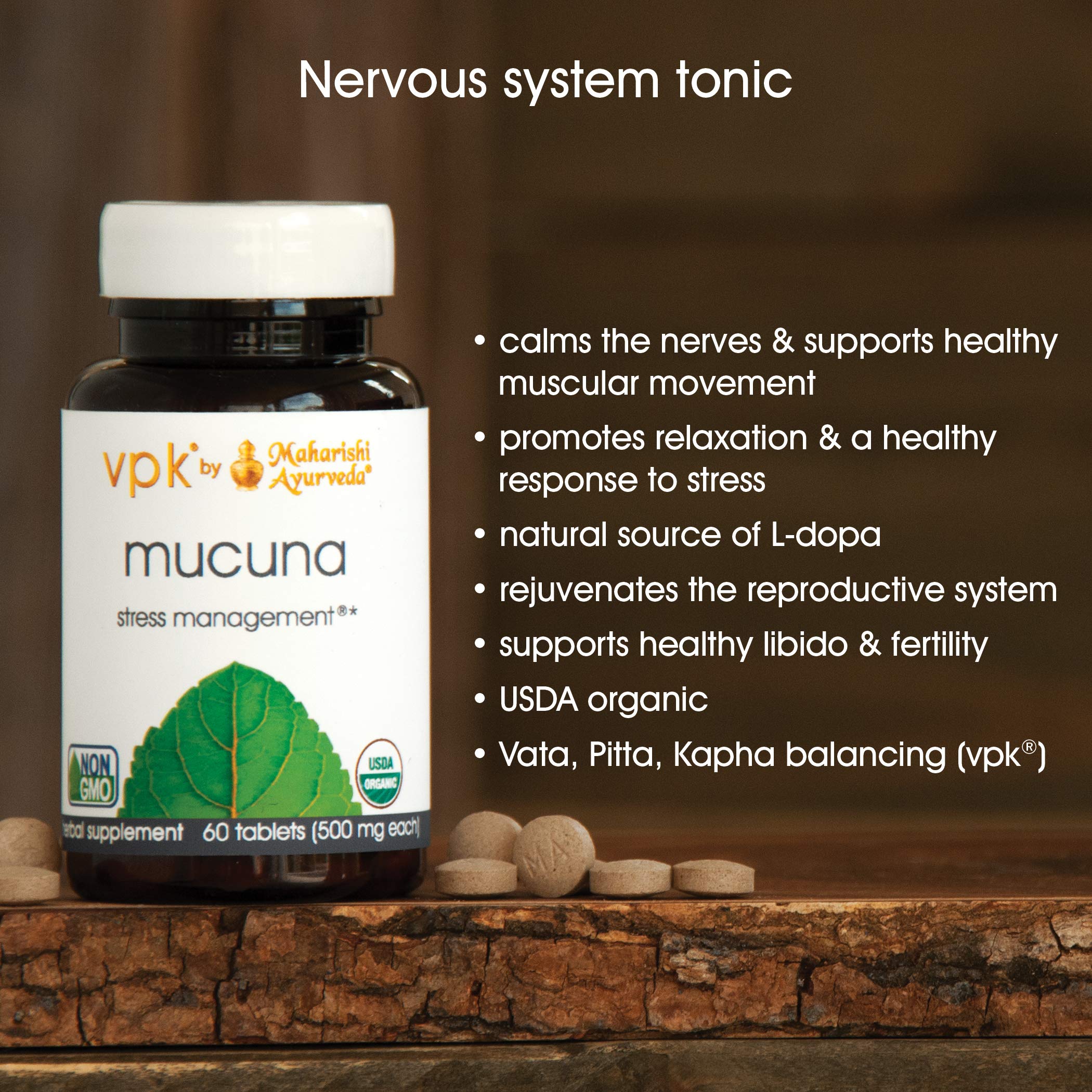 Buy Maharishi Ayurveda Organic Mucuna Nervous System Tonic Promotes Relaxation & Healthy
