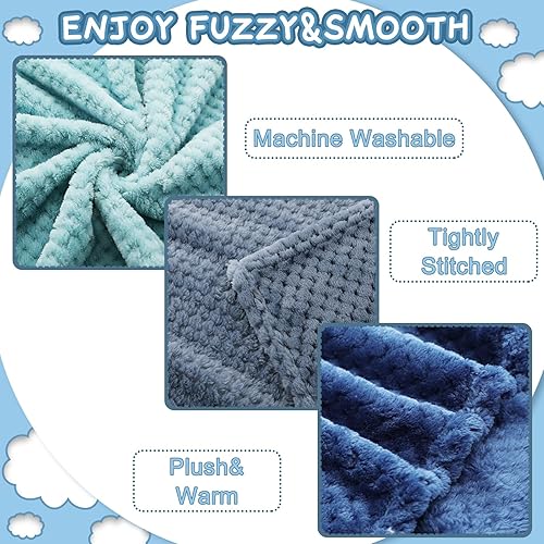 Vista 53 de Frienda Manta mullida para bebé, 4 piezas, manta mullida para niños y niñas, suave y cálida para bebés, recién nacidos, suministros de cama