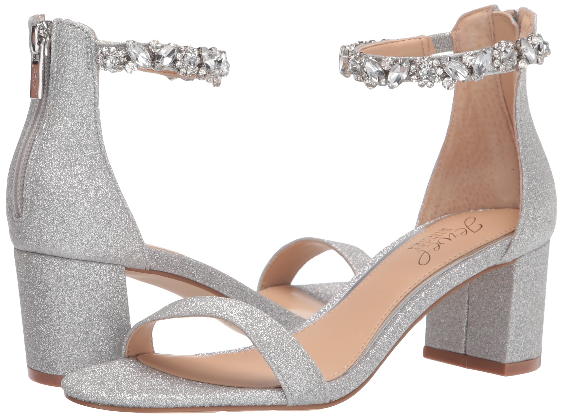 Jewel Badgley Mischka Catalina Open Toe Block Heel