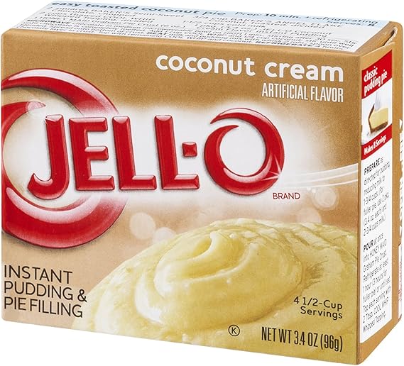 Jello Coconut Cream Instant Pudding and Pie Filling 96g Amazon.co.uk