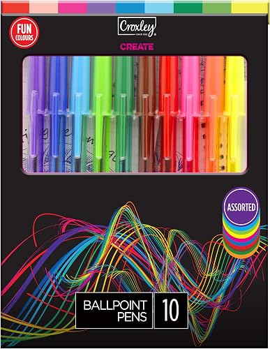 CROXLEY Ballpoint Pen Fun Assorted Box of 10