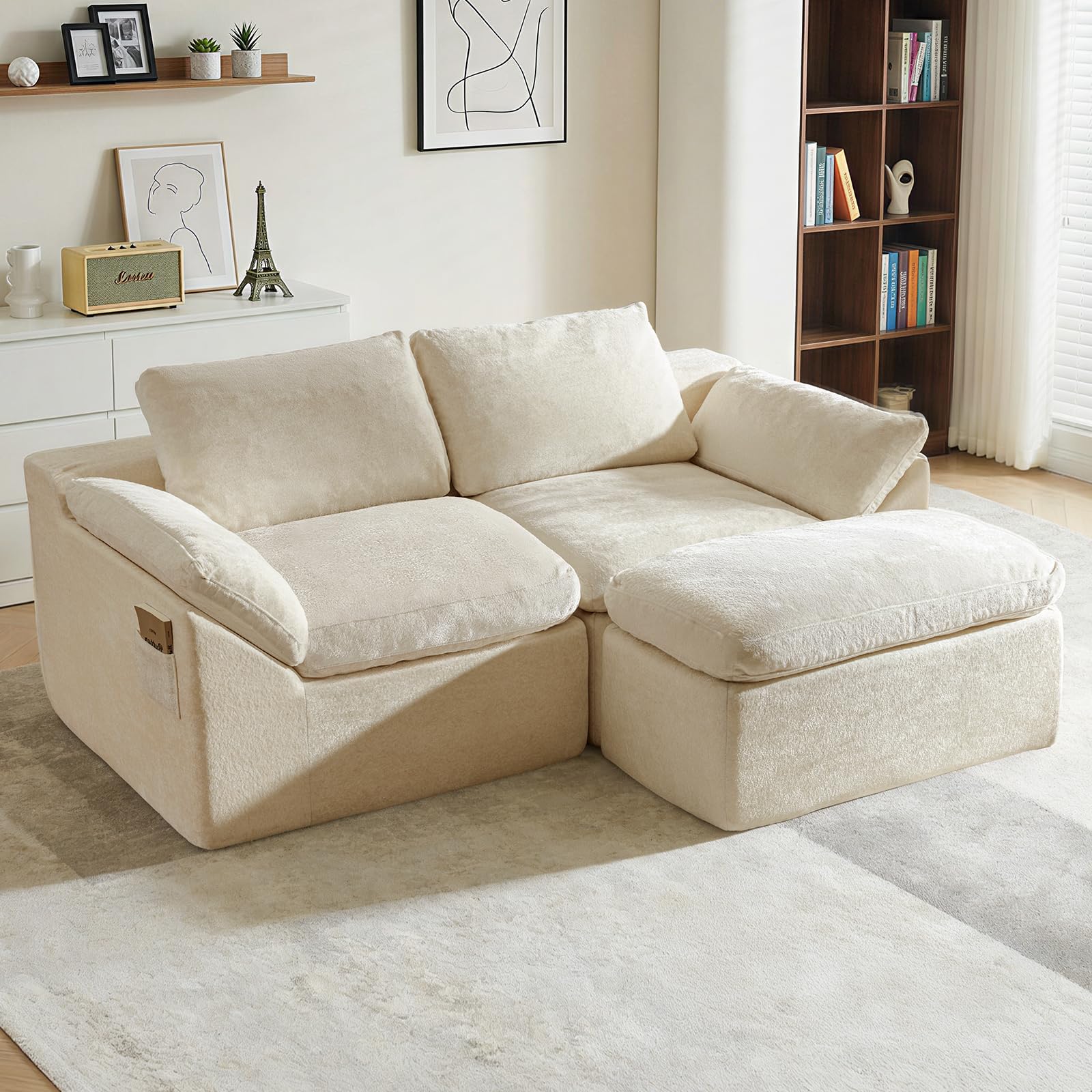 Vamcheer Boneless Loveseat with Ottoman
