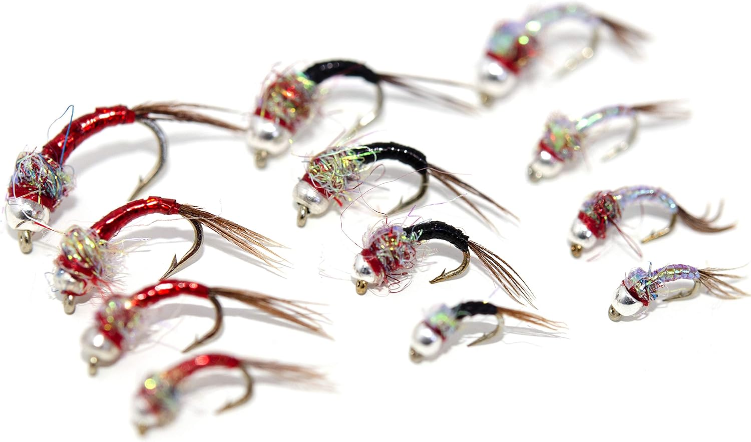 12 Effective Bead Head Nymph Rainbow Warrior Atrractor | Trout Flies Wet Fly Fishing Lure | River, Stream or Lake. : Sports & Outdoors
