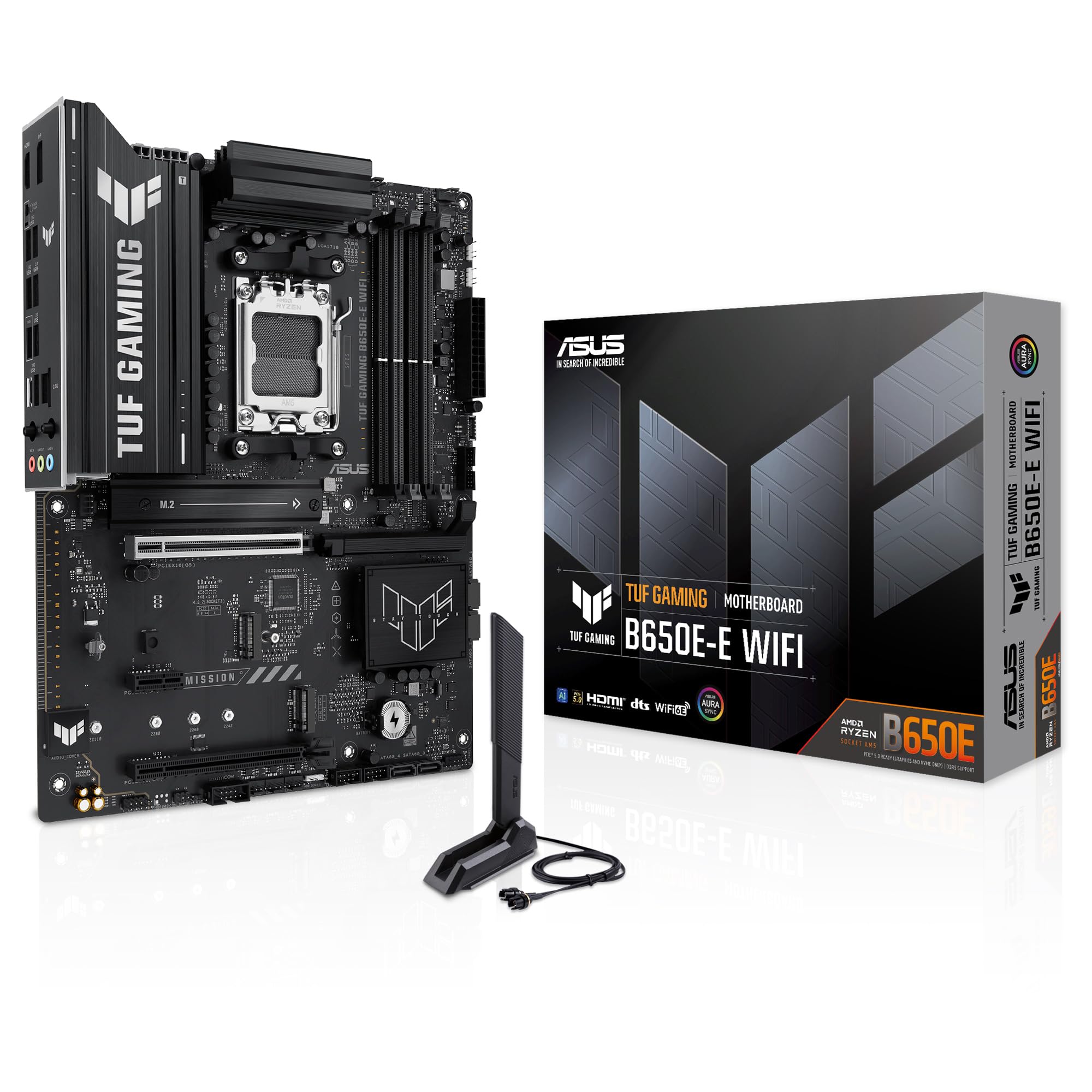 ASUS TUF Gaming B650E-E WiFi p?yta g?ówna gniazdo AMD AM5 (ATX, Ryzen 9000, pami?? DDR5, PCIe 5.0, WiFi 6E, PCIe Q-Release, Aura Sync)