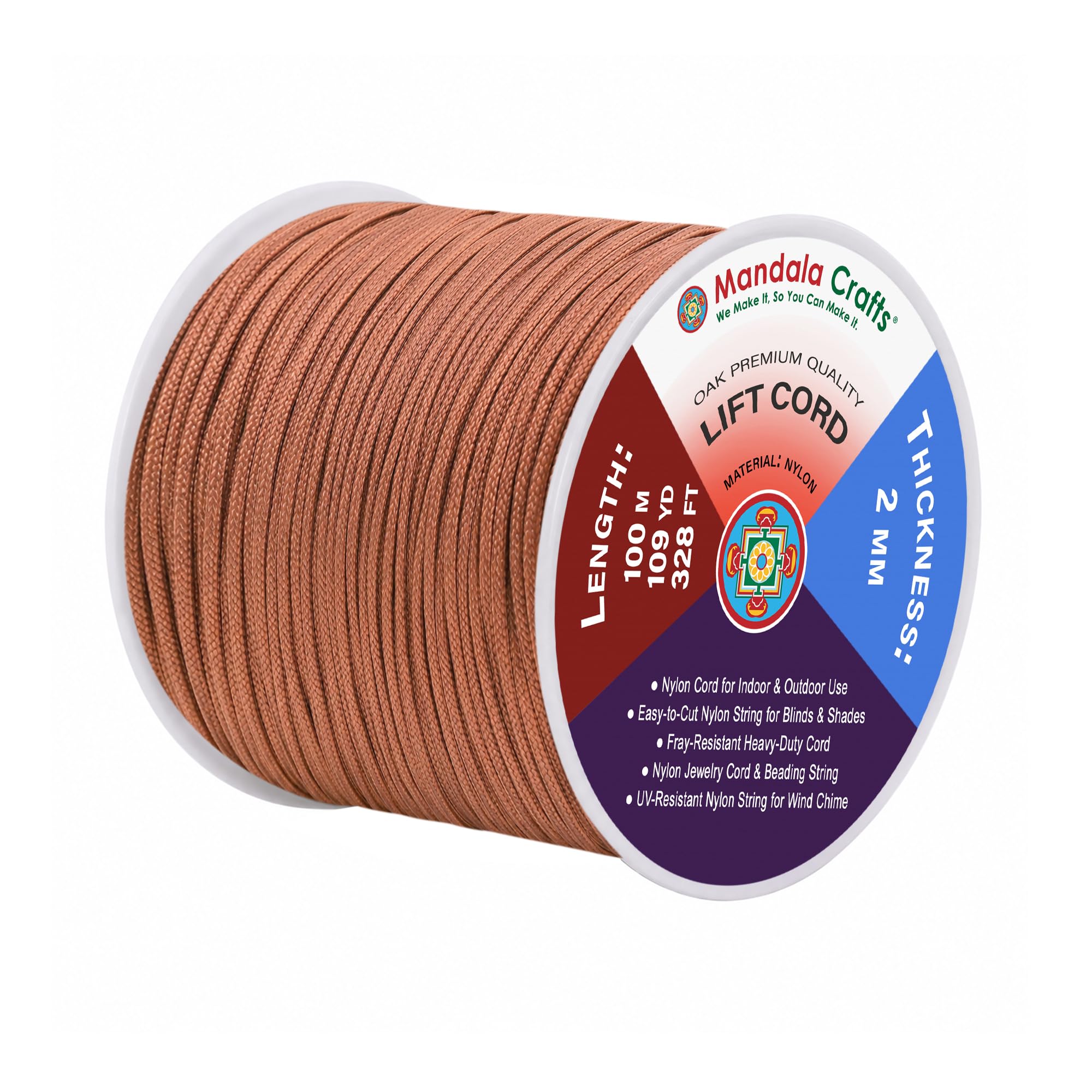 Amazon.com: Mandala Crafts 2mm Oak Blind Strings Lift Shade Cord