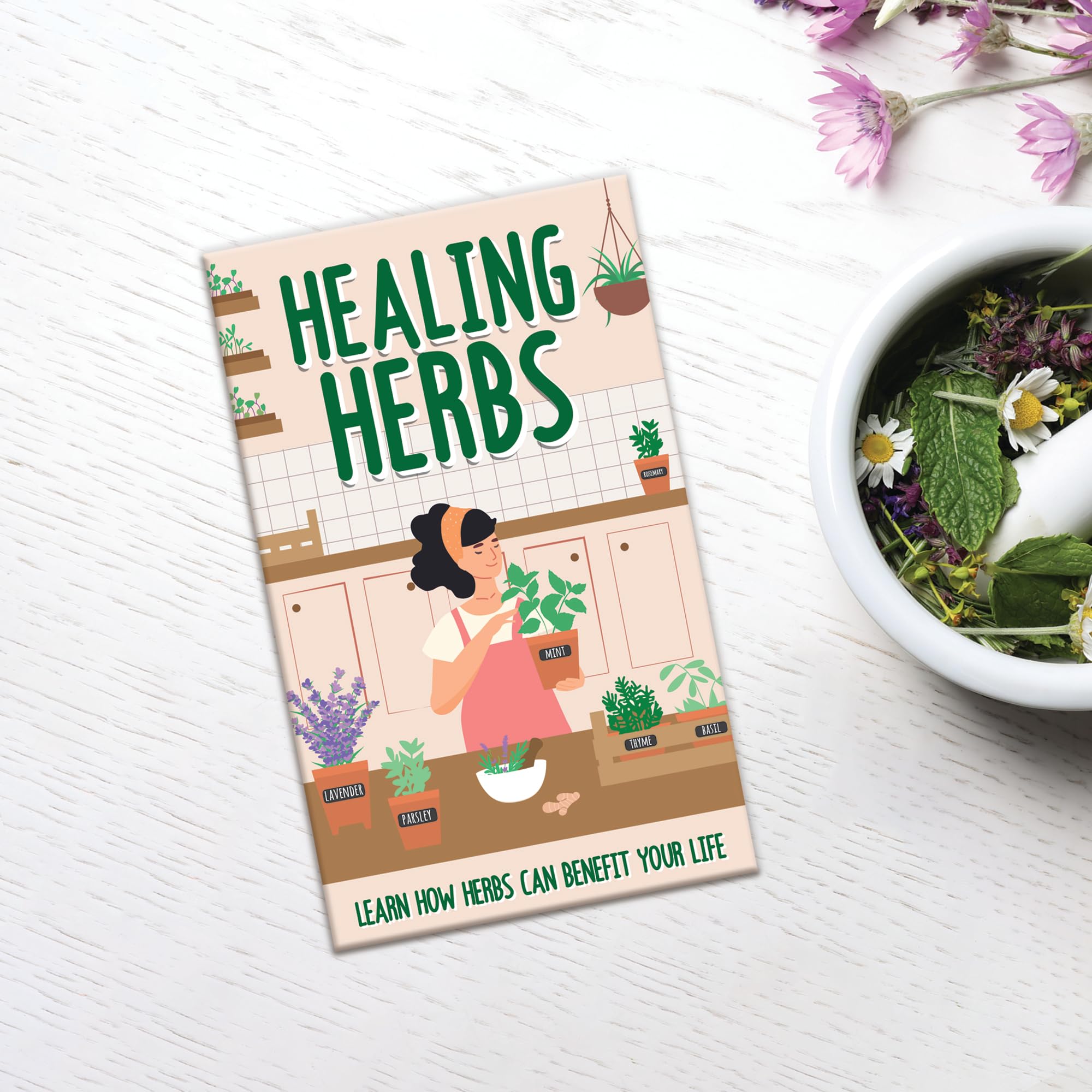 Gift Republic Healing Herbs Cards – Botanical Wellness & Herbal Remedy Card Pack for Nature Lovers