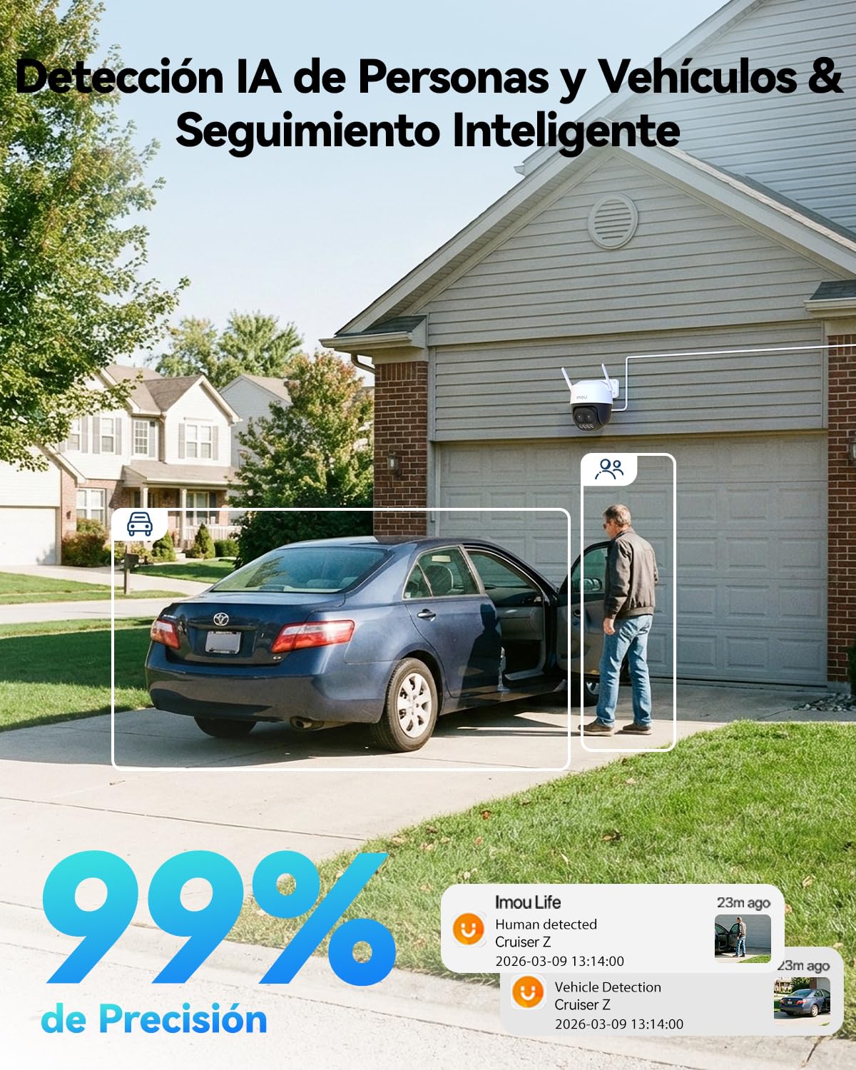 Imou 3K 5MP Cámara Vigilancia WiFi Exterior Doble Lente con Zoom Híbrido12X | 360° PTZ, Visión Nocturna en Color 56m, Detección de Humano/Vehículo, Seguimiento Automático, Audio Bidireccional, IP66