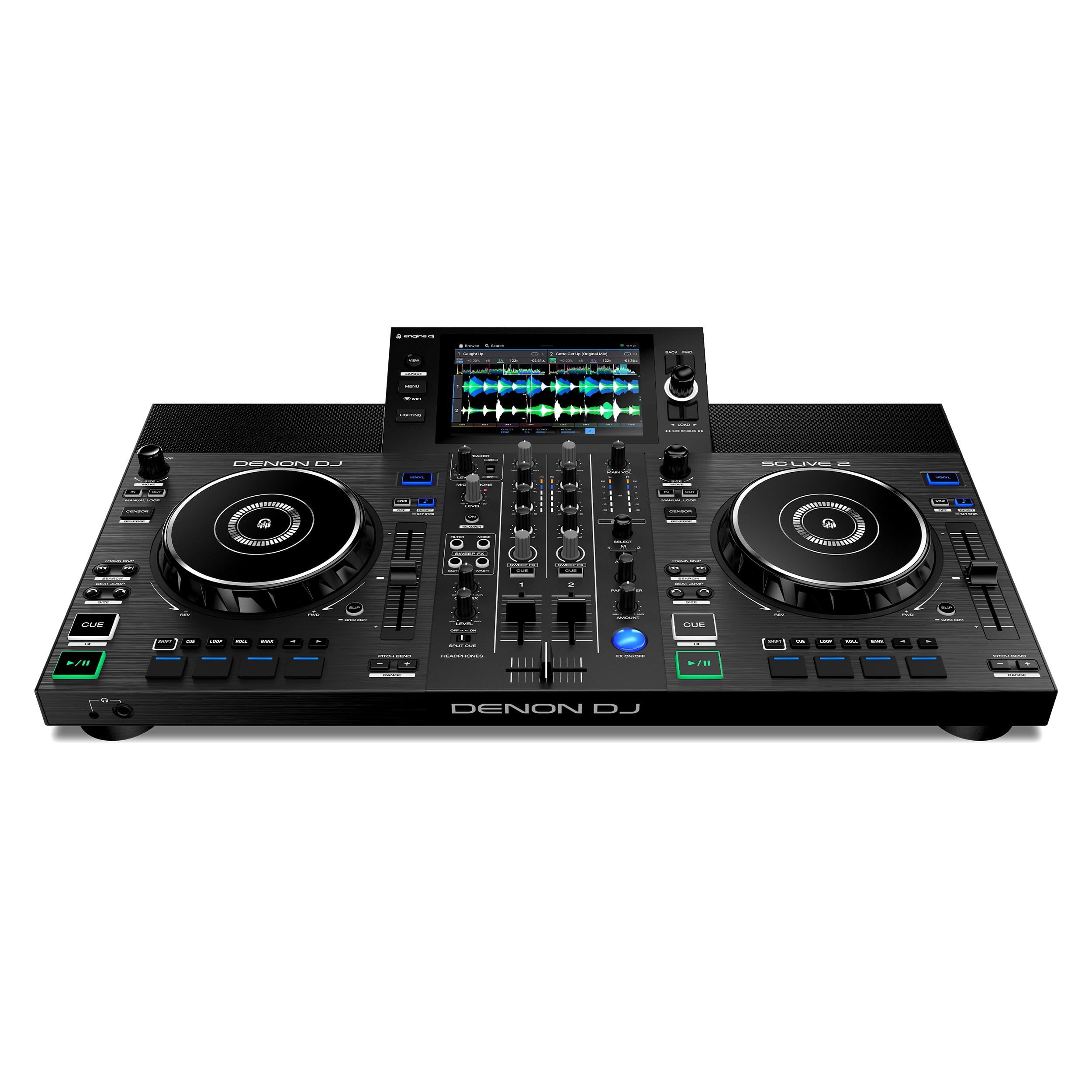 Denon DJ SC LIVE 2 – Console DJ con streaming da Amazon Music, Schermo Touch da 7”, Wi-Fi, casse, supporto per Serato DJ & Virtual DJ