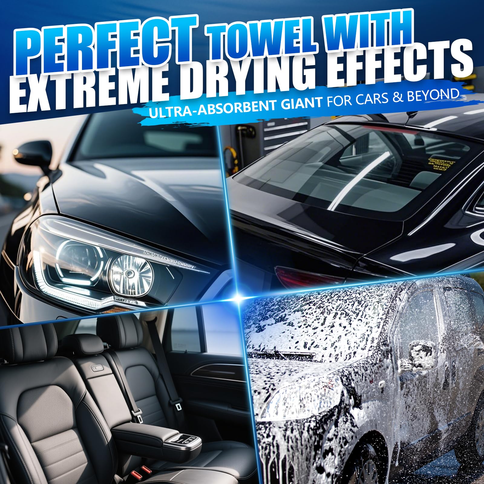 Airlab Car Drying Towel Microfiber Towels for Cars 1200 GSM Wash Auto Detailing Supplies Twist Pile Cleaning Cloth — view 7