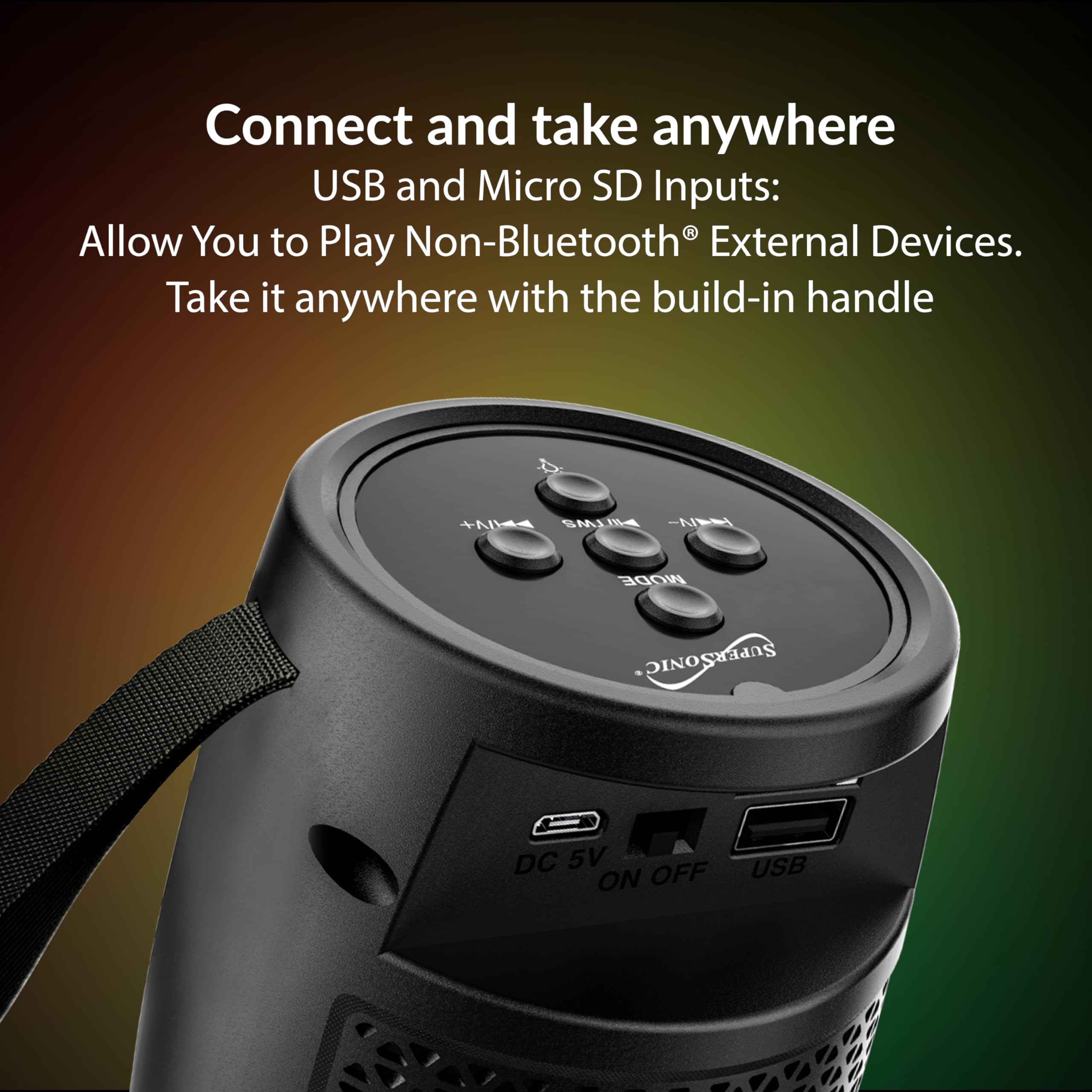 Amazon.com: Supersonic SC-2333BT Portable Bluetooth Speaker