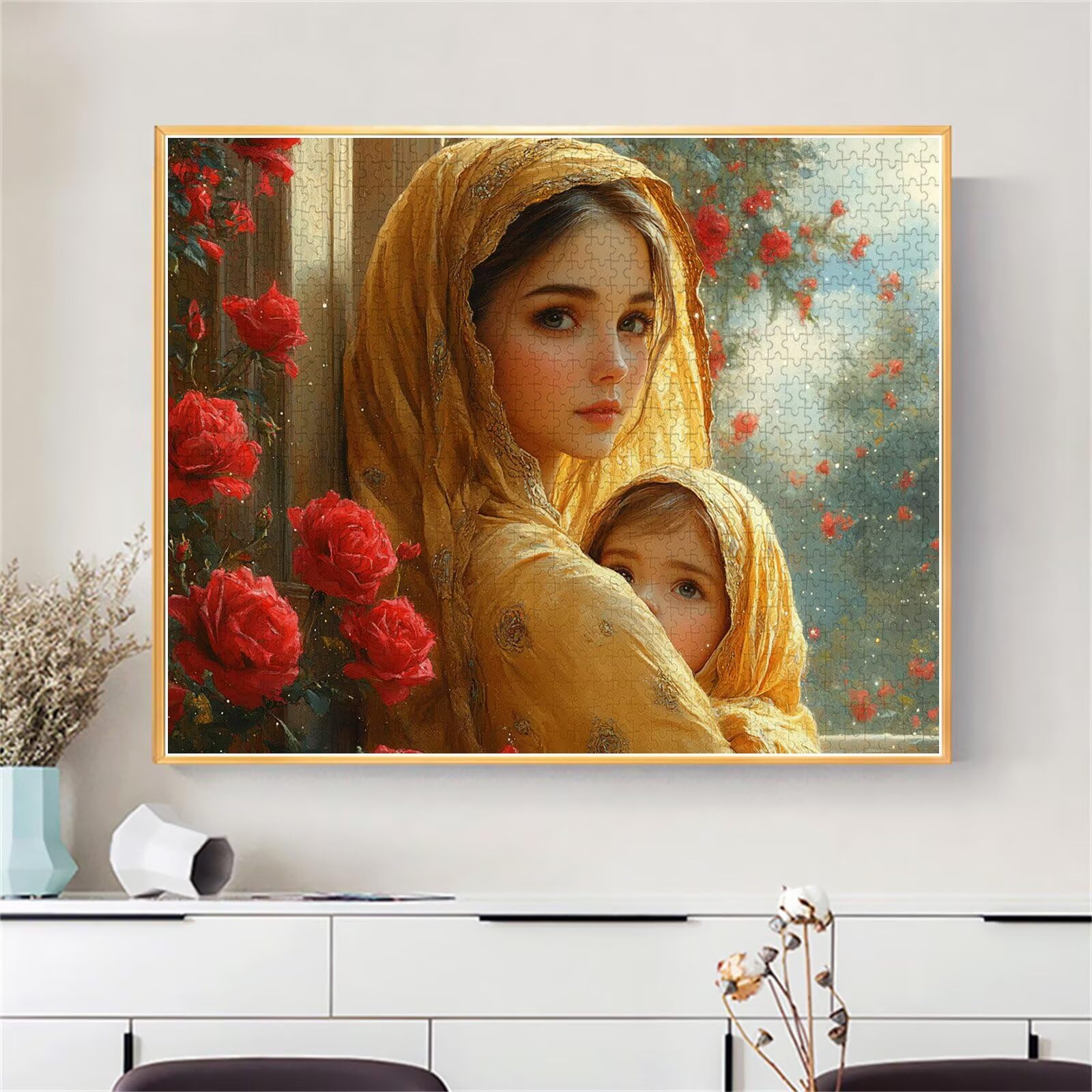 Puzzle Erwachsene 2000 Teile Frau Blume Educa Jigsaw für Kinder ab 8 Jahren Mädchen Jungen, Erwachsene Impossible Klassische Puzzles Schwer, Anspruchsvoll Spielspaß, Als Familienspiel 70x99cm t-814