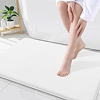 Vista 130 de Smiry Alfombra de Baño de Espuma Viscoelástica 47x24, Alfombras de Baño Extra Suaves y Absorbentes, Alfombra Antideslizante Lavable para Suelo, Gris