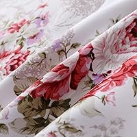 Vista 5 de Funda de edredón tamaño individual 5 piezas ultra suave lavado floral funda de edredón con cierre de cremallera