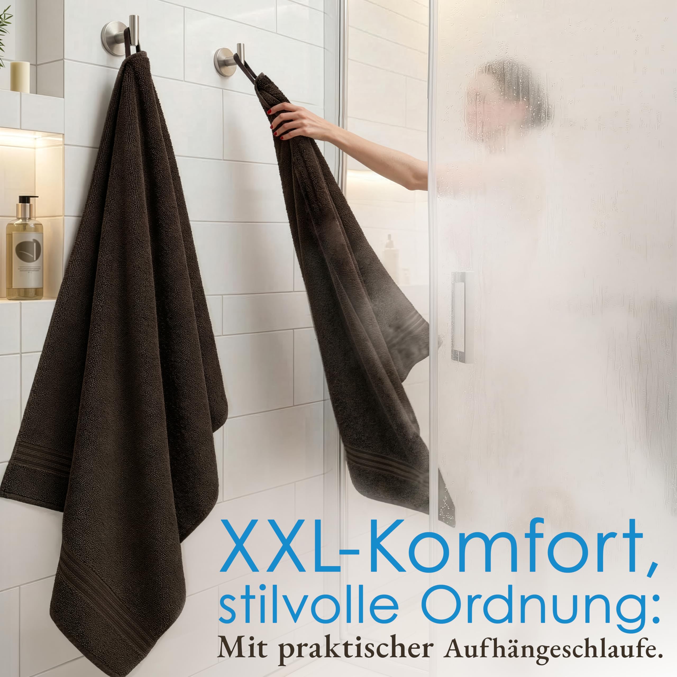 Hammetex Saunahandtuch 2er Set 80x200 cm – Bild 5