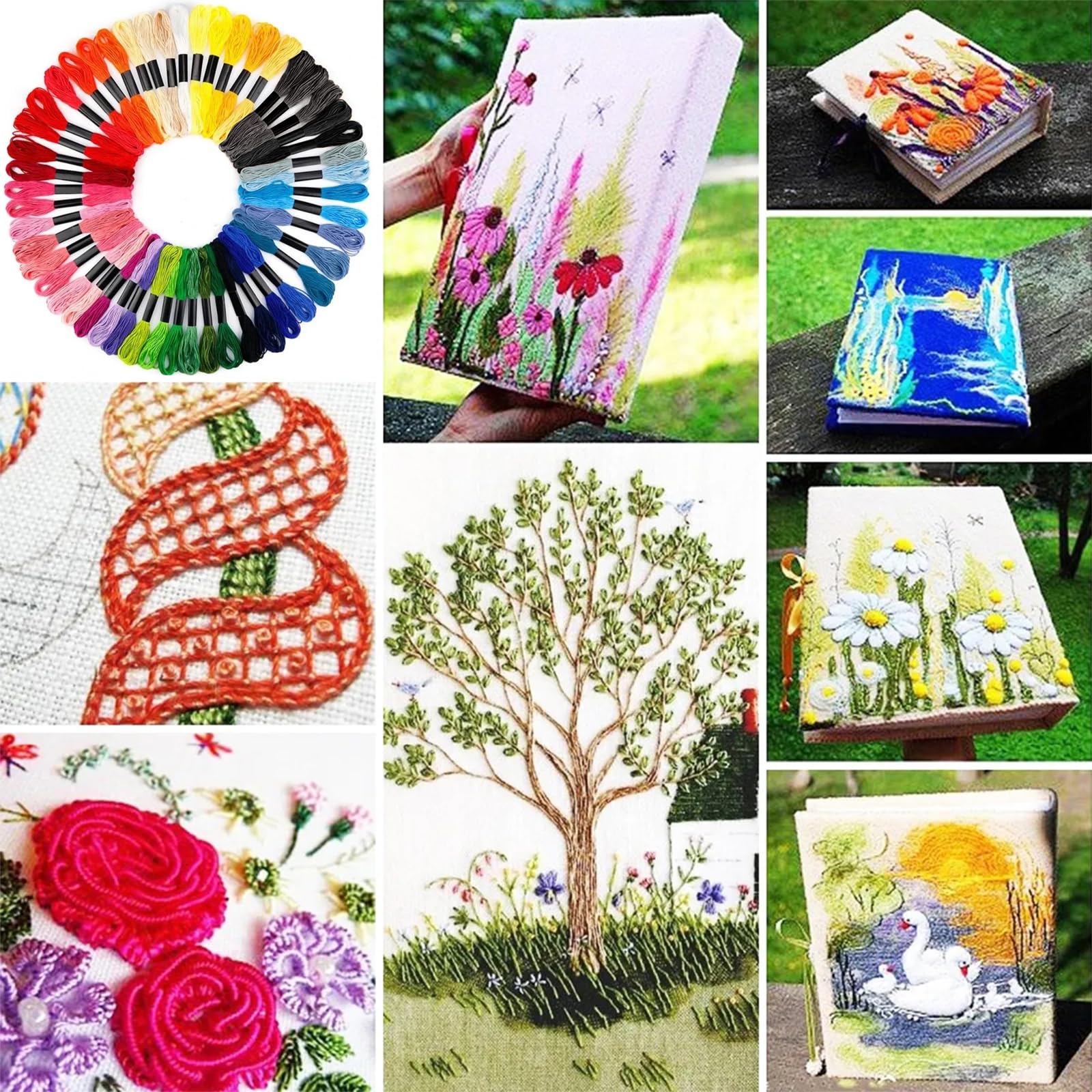 Kit Fili Per Punto Croce 50 Colori - Matassine Da 8m Per Ricamo, Adulti E Bambini - Foto 2