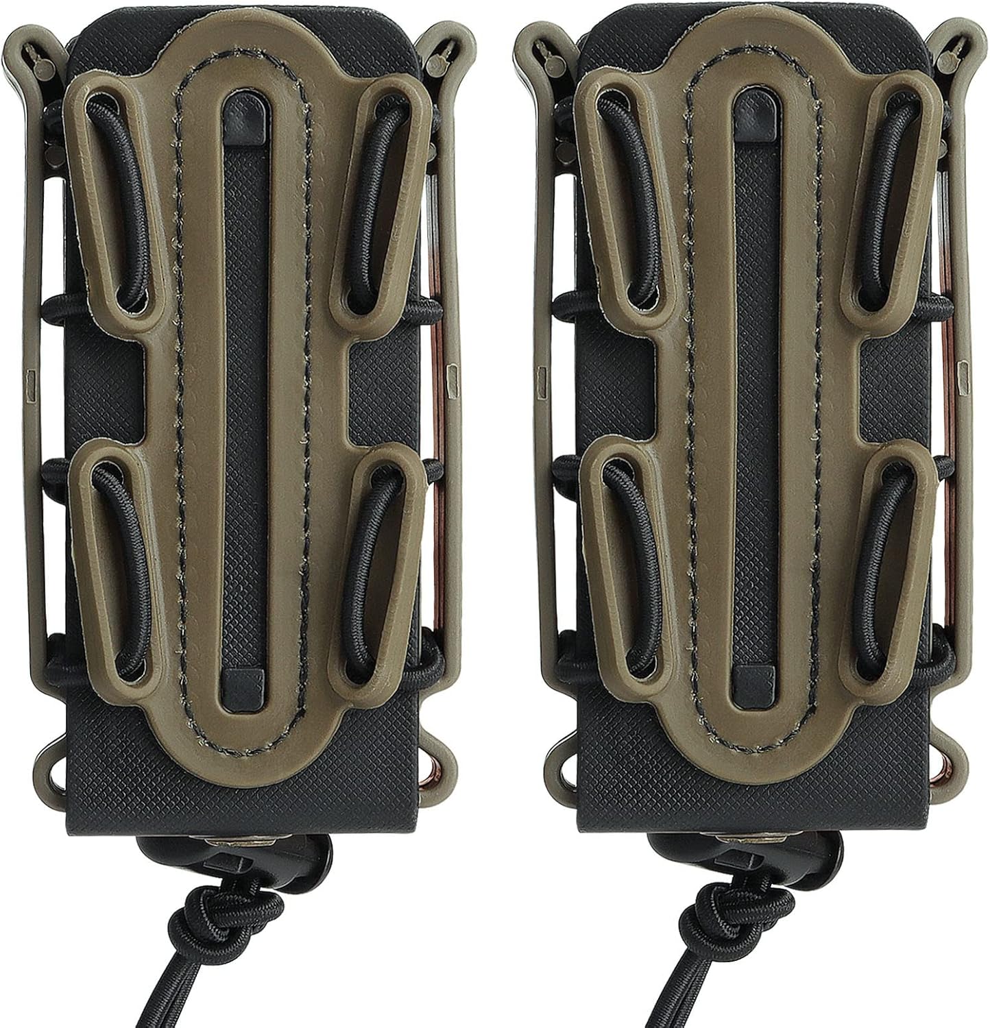 Universal Mag Pouch, 9mm Fast Molle Magazine Pouches Carrier for Rifle, Pistol, Airsoft Shooting and Other Outdoor Tactical Game, 2 Pack