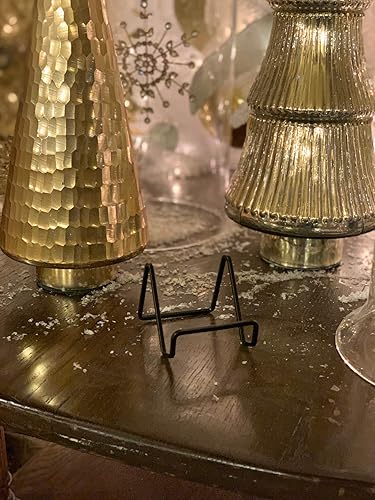 Miniatura 8 de Tetra-Teknica DS01-B - Soporte de exhibición cuadrado de alambre de 3 pulgadas para placas, obras de arte, marcos de fotos, placa y más, color negro