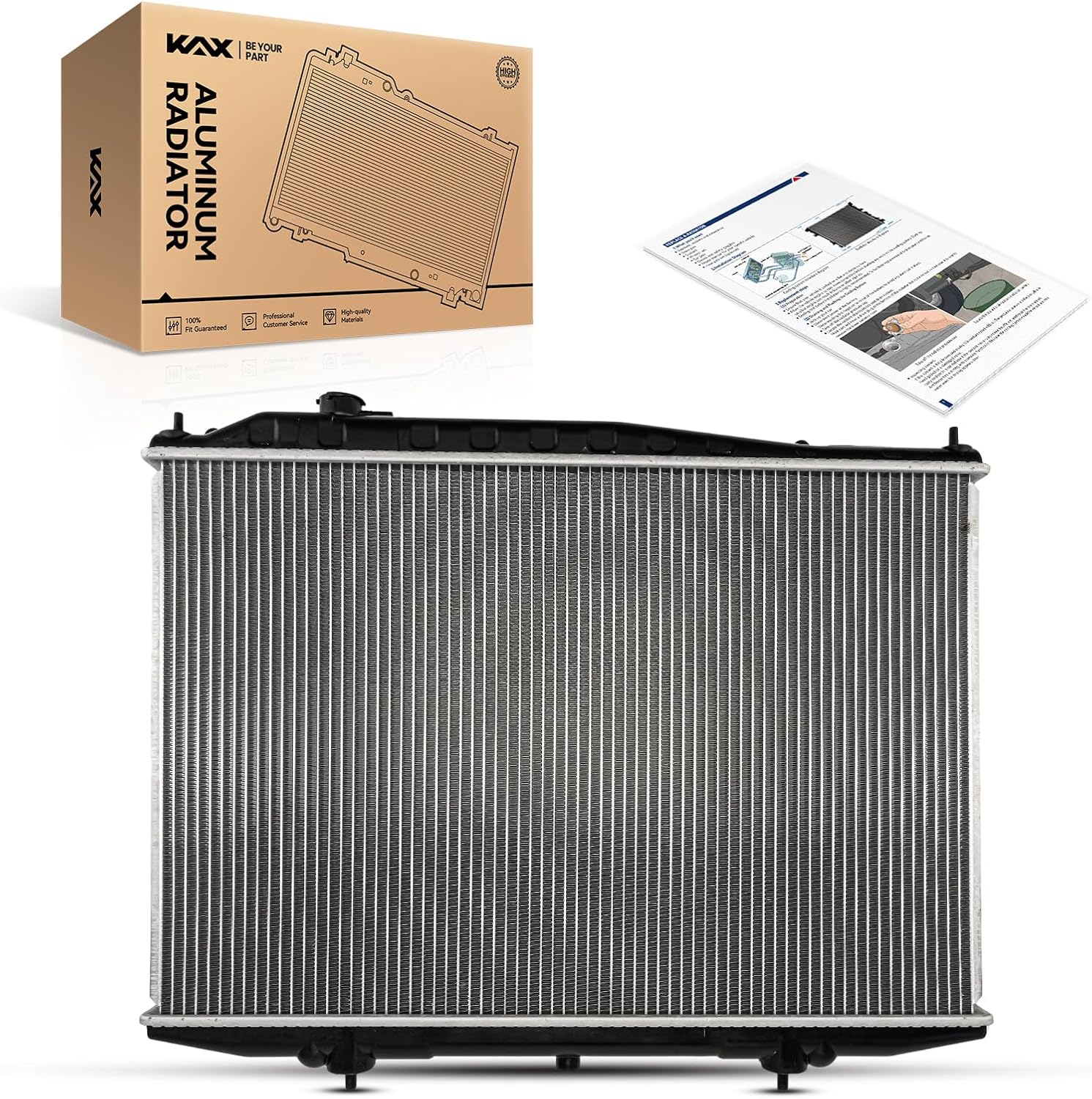 KAX CU2215 Engine Cooling Radiator Replacement, Compatible with Naturally Aspirated For: 1998-2004 Frontier, 2000-2004 Xterra