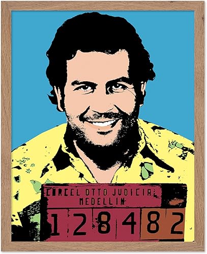 Miniatura 40 de Poster Master Póster de Pablo Escobar Mugshot de Pablo Escobar - Arte del Cartel de Medellín - Arte criminal Mastermind - Decoración de pared para