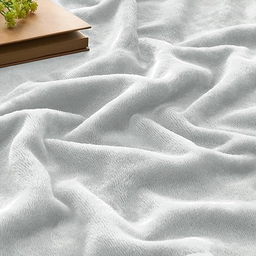 Miniatura 366 de BEDELITE Fleece Blanket White Throw Blanket for Couch & Bed, Luxury Plush Cozy Fuzzy Blanket 50" x 60", Super Soft Warm Lightweight Throw Blanket