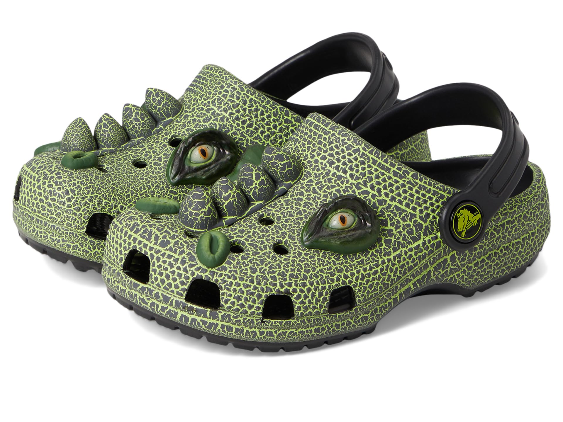 Crocs Classic Iam Scary Dino Clog T, Zoccoli Unisex - Bambini e Ragazzi, Nero, 23/24 EU