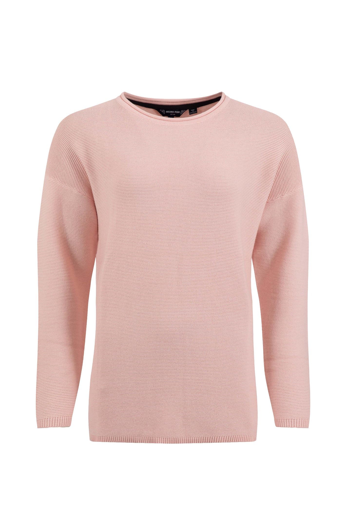 Weird Fish Dalla Knitted Crew Neck Jumper Pink Size 16. (Jumper/Sweater/Fleece)