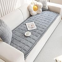 Vista 4 de Fundas de sofá antideslizantes y mullidas para mascotas, fundas de cojín lavables para perros grandes Gris