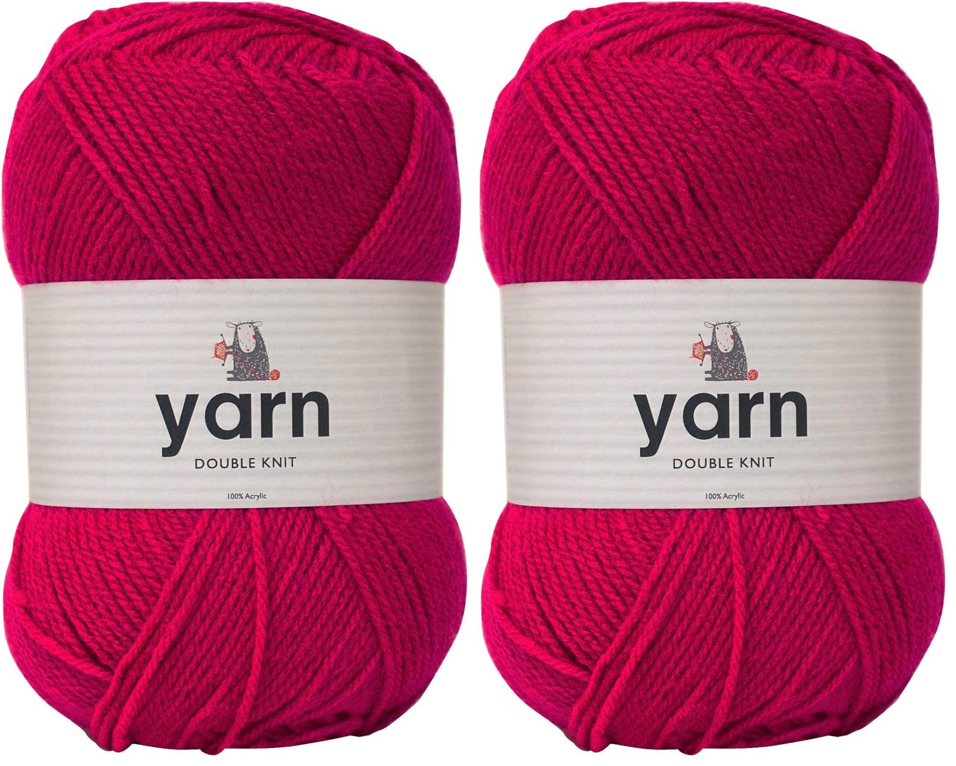 KORBOND DK Black Yarn - 100g Acrylic Wool - Lightweight, Hypoallergenic & Durable Double Knit Crochet Yarn Knitting Wool (290m Total) — view 68