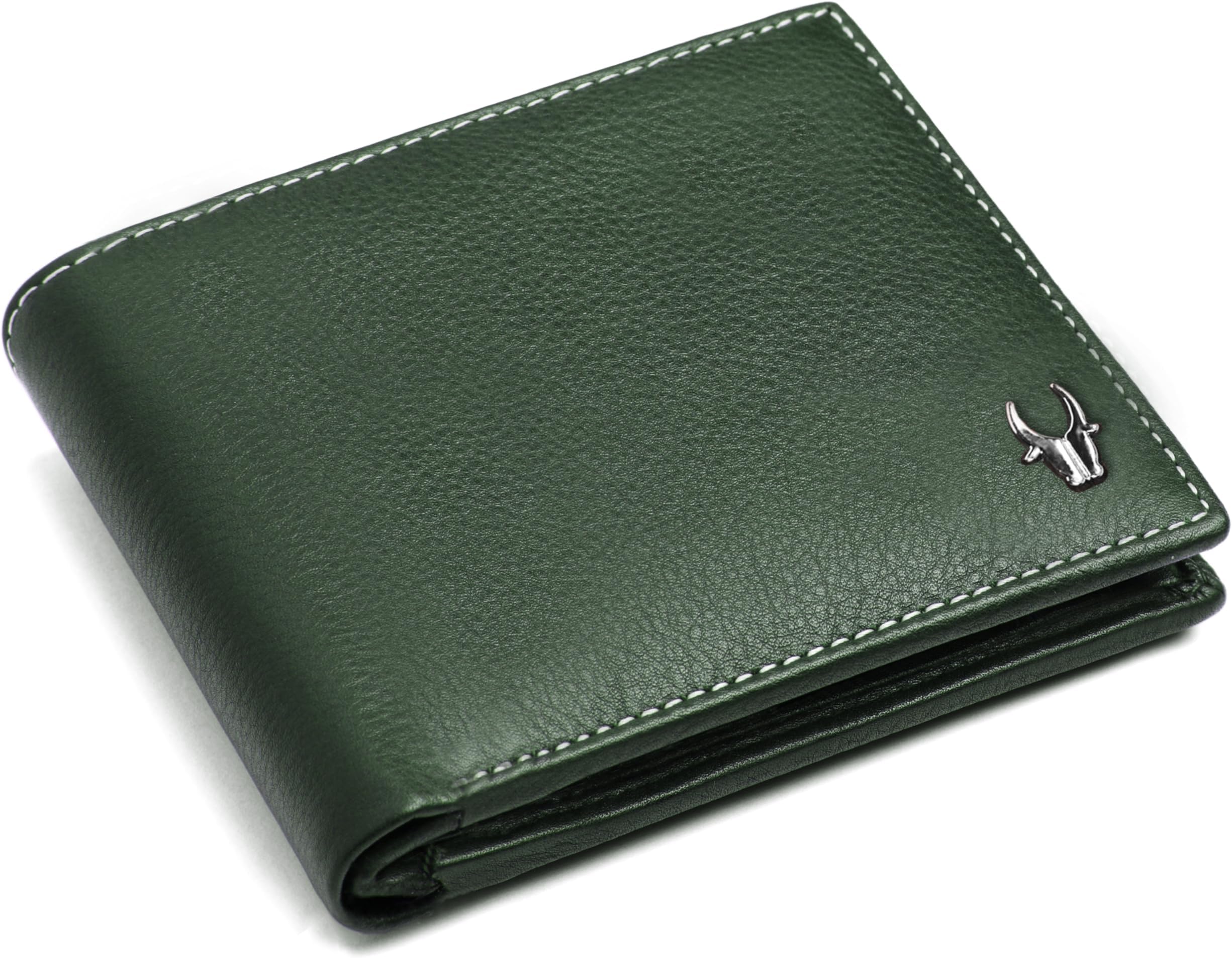 Olive Leather Men's Wallet (WH2050) (Green)