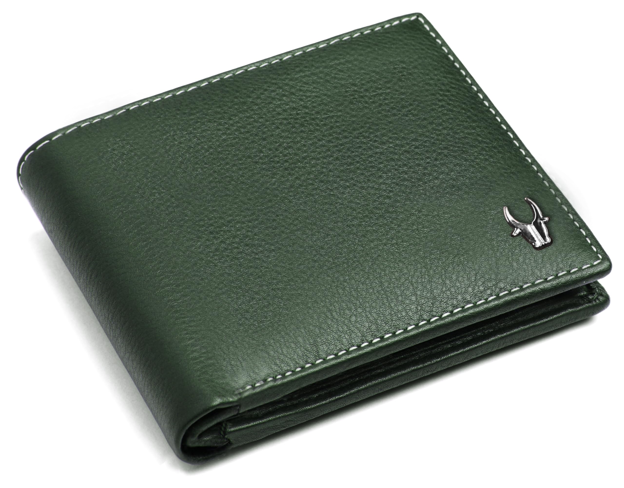 Olive Leather Men's Wallet (WH2050) (Green)
