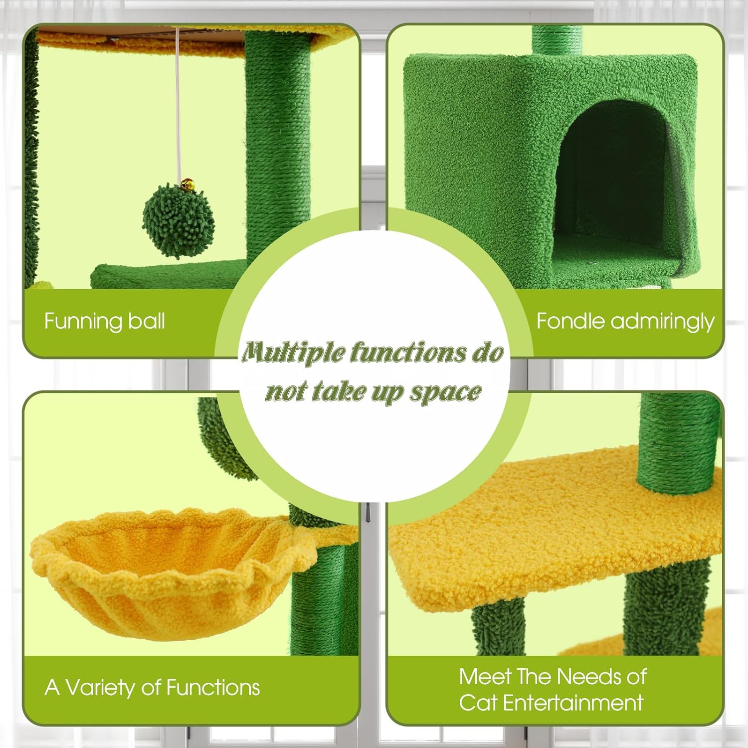 review Cat Tree Indoor Large Adult Multi-Level cat condo with cat Scratching Post perches Caves Hammock Sisal Scratching Posts Cozy Basket