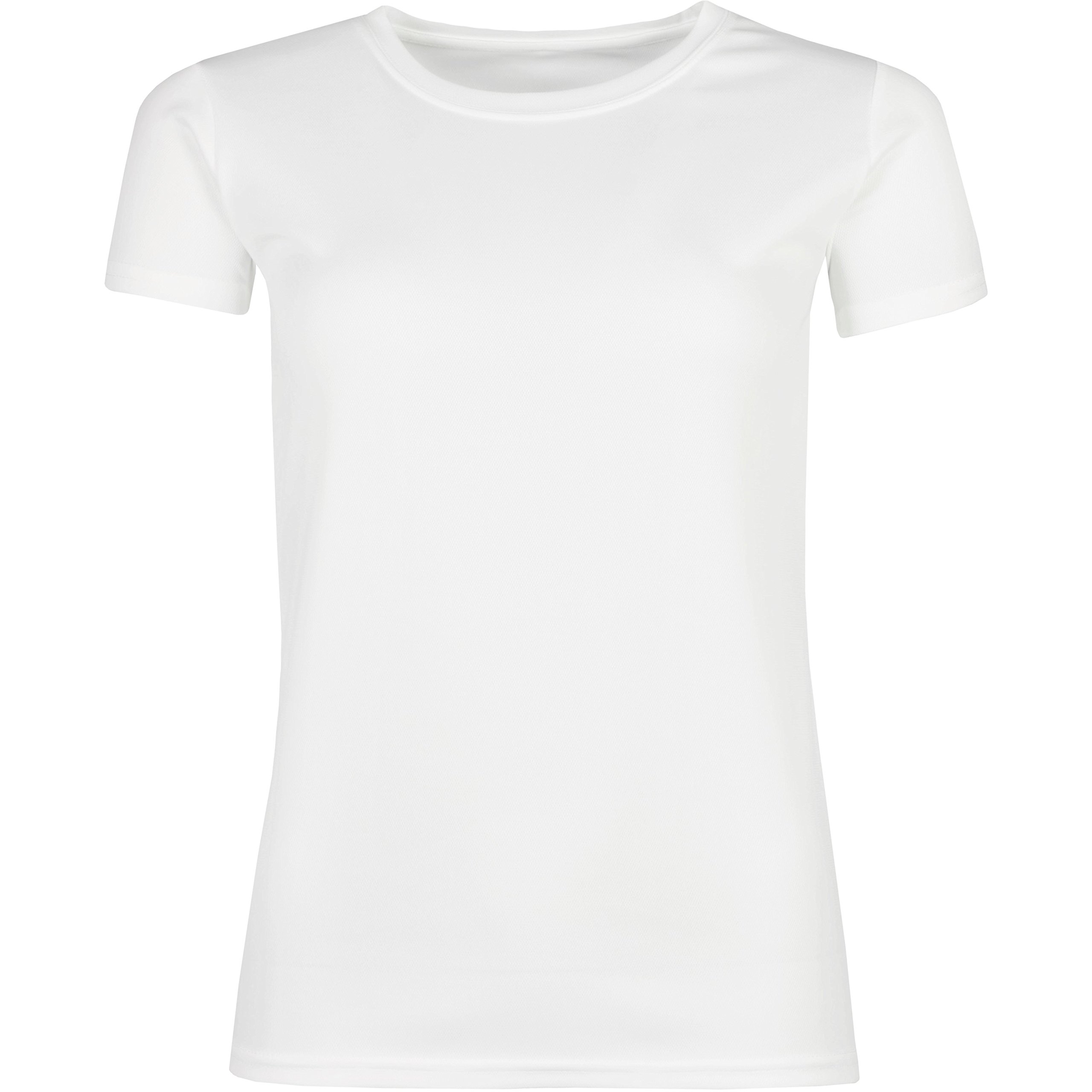 Ladies Breathable Performance Sports T Shirt (M, Pure White)