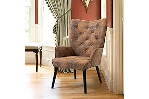 ECOTOUGE Rustic Accent Wingback Chair