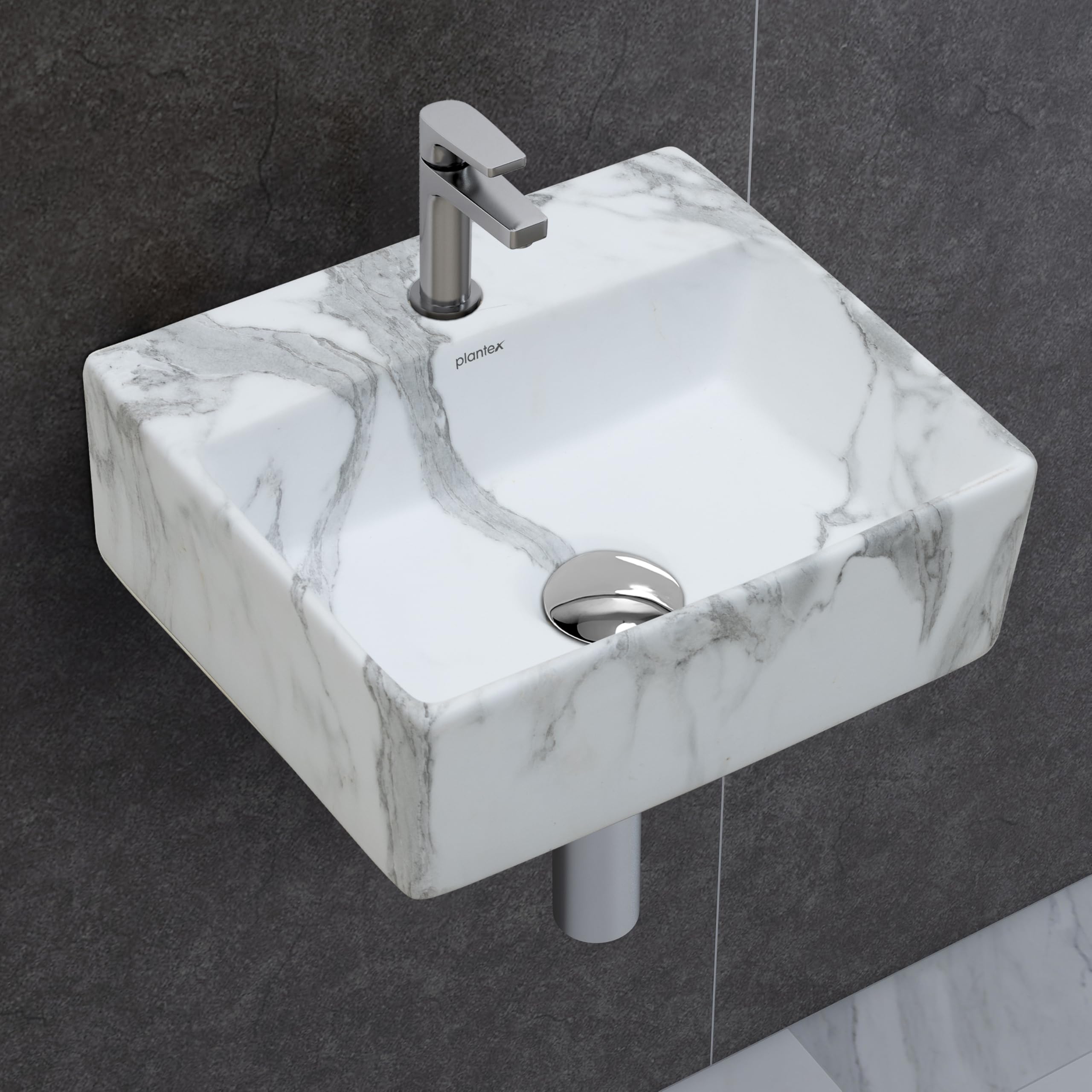 Plantex Wash Basin/Basin for Bathroom/Wall Mounted Washbasin/Bathroom Sink for Home/Restaurant (White - 17 x 13 x 5 Inch) (B0D3QPS879) Amazon Price History, Amazon Price Tracker