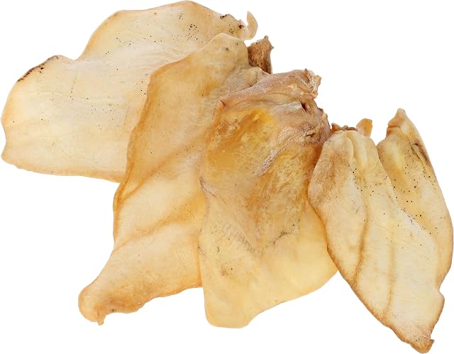 Kerbl Pet Orejas de Ternera Pet, Snacks y premios para Perros, Paquete de 10, 200 g, masticables Naturales