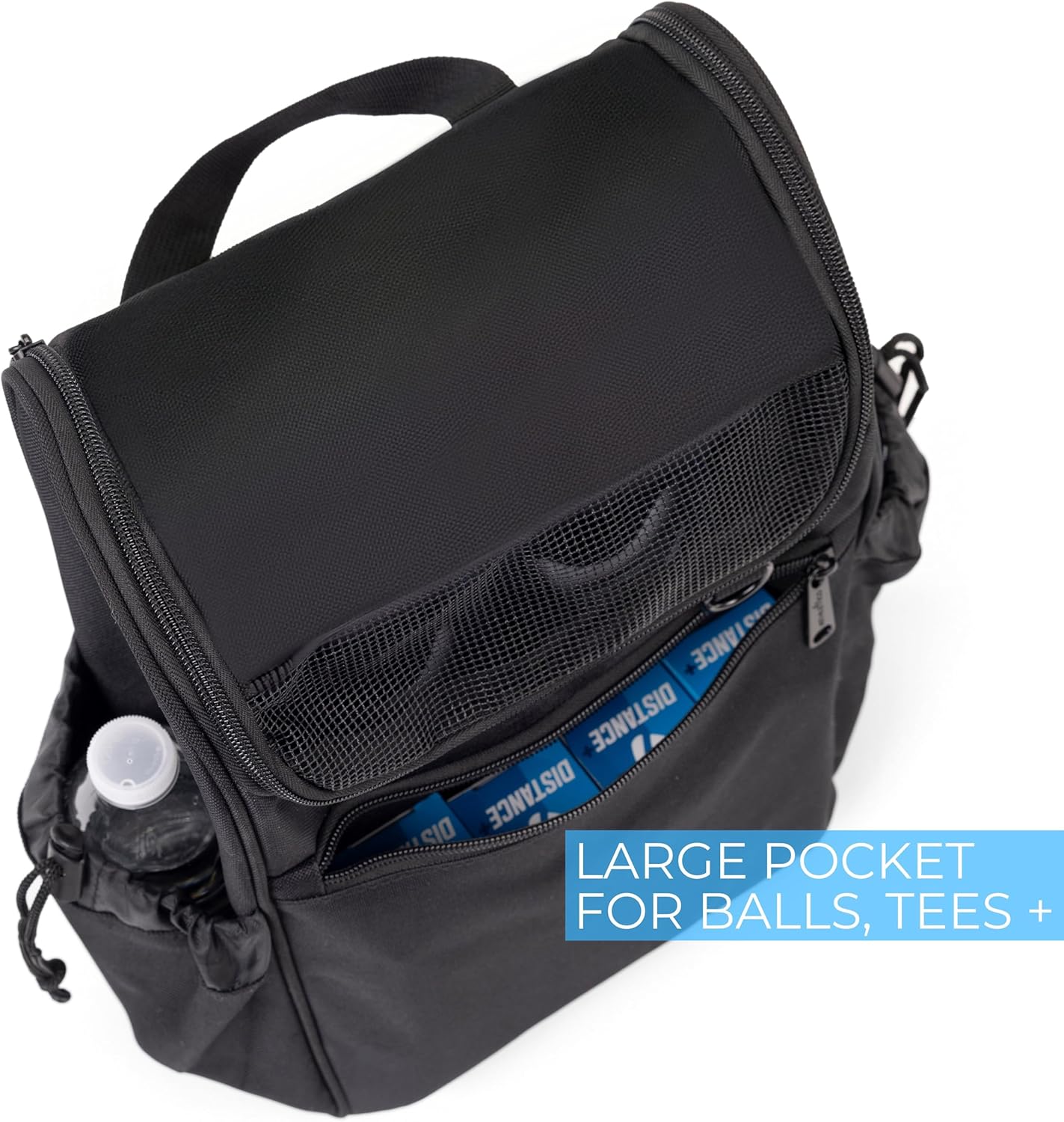 Athletico Elite Edition Golf Shoe Bag - Zippered Shoe Carrier Bags With Ventilation & Outside Pocket for Socks, Tees, etc. (Black) - Image 3