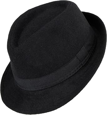 Unisex Classic Fedora Hat Manhattan 1920s Short-Brim Panama Jazz Hats for Men Women
